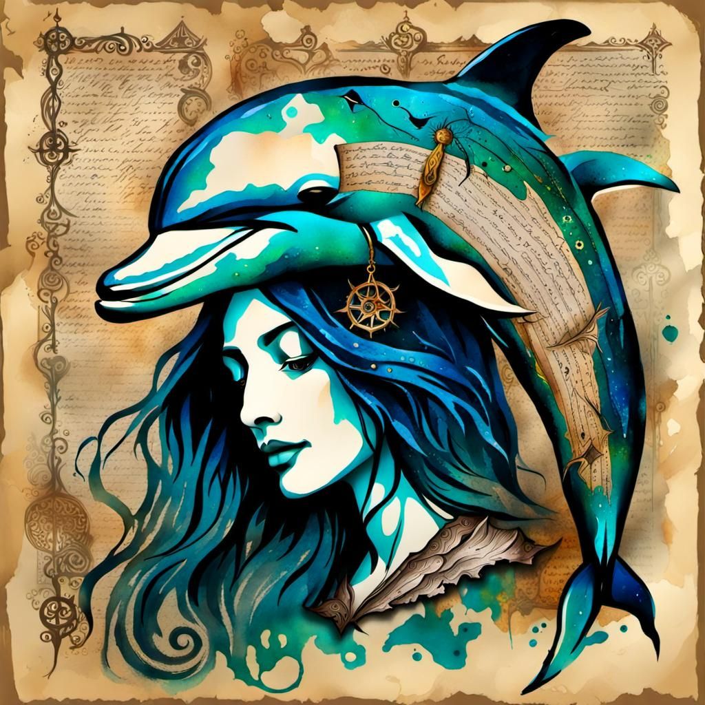 Dolphin Girl - AI Generated Artwork - NightCafe Creator