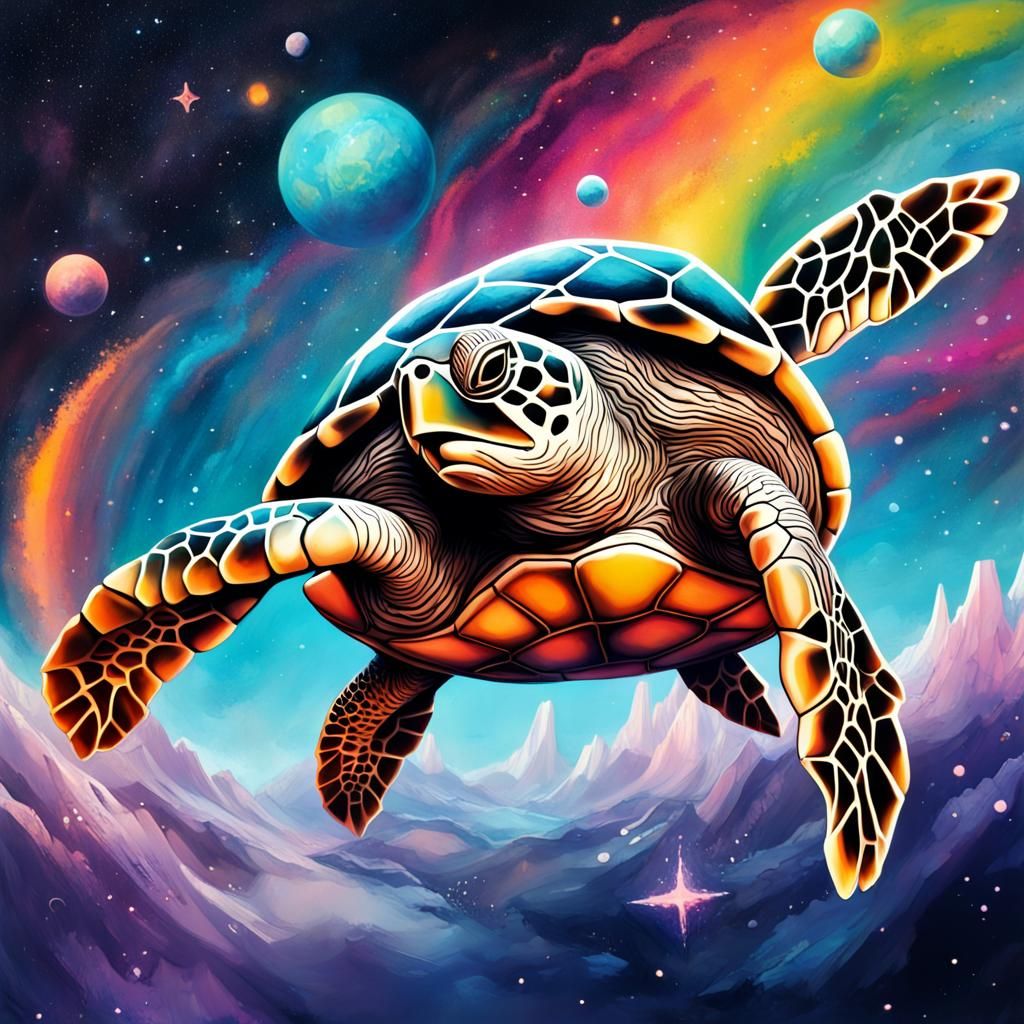 Space Turtle - AI Generated Artwork - NightCafe Creator