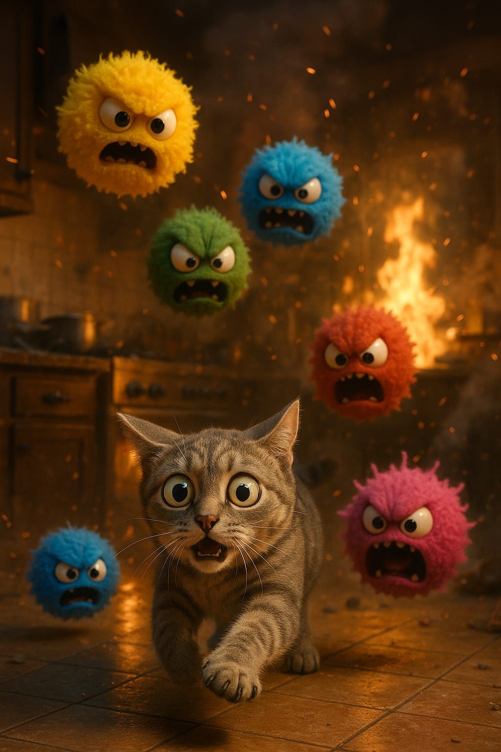 Pom Pom Monsters in Hell’s Kitchen