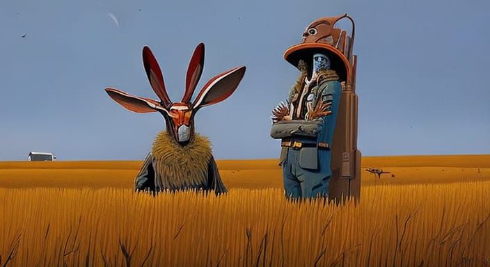 "Jack Rabbit" epic cosmic supernatural masterpiece by Gerald...