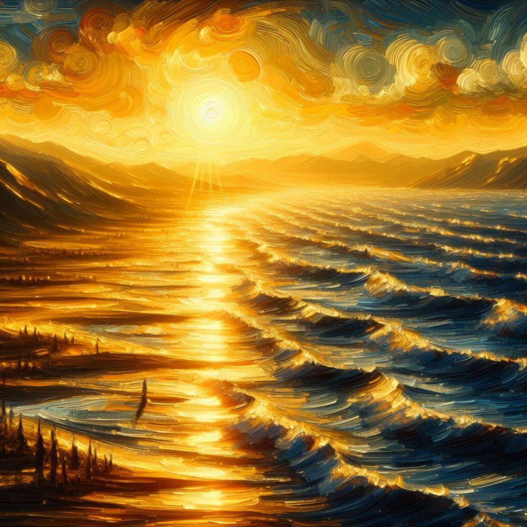Golden Sunset in DALL-E 3