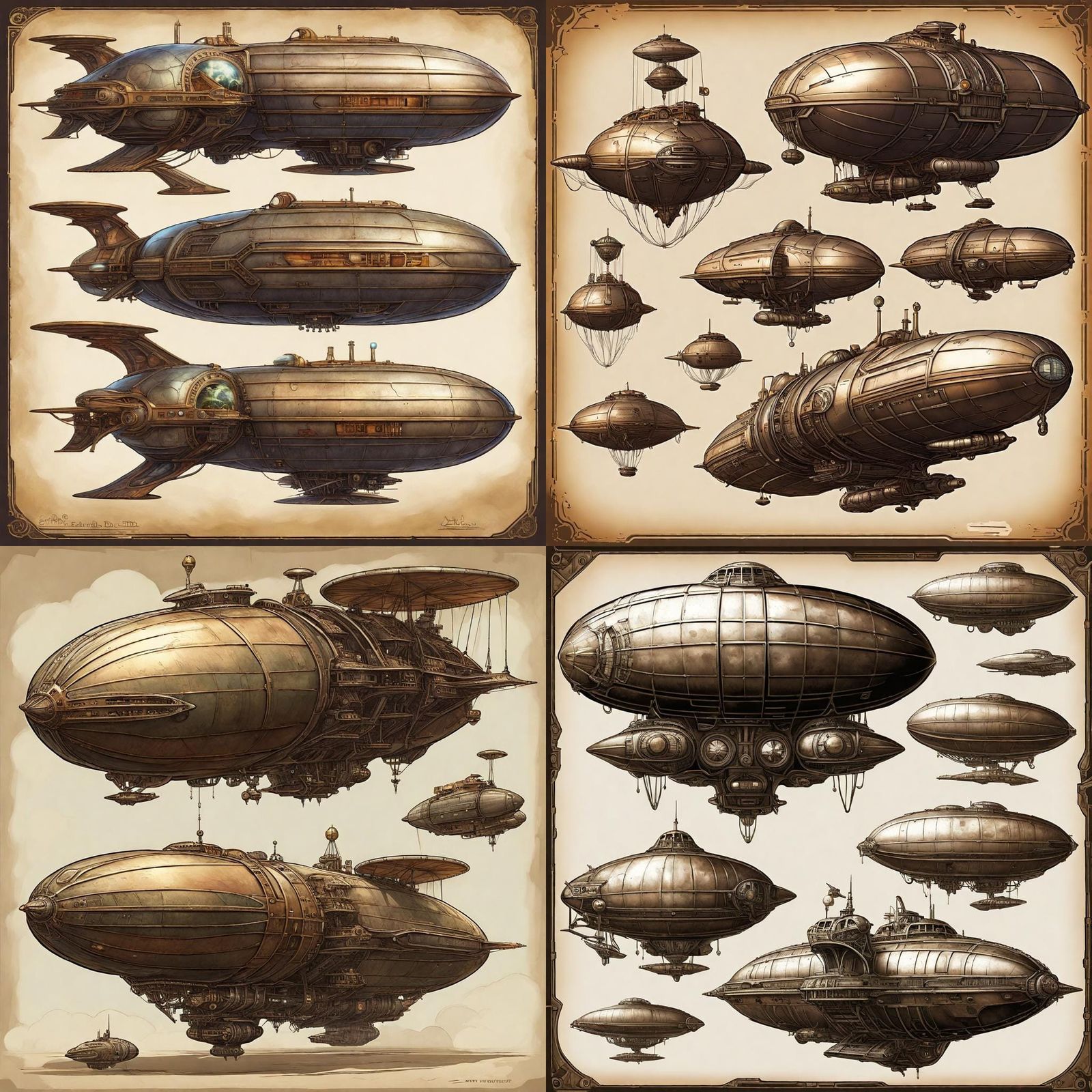 dirigible  space ship drop ships, alien planet, steam punk