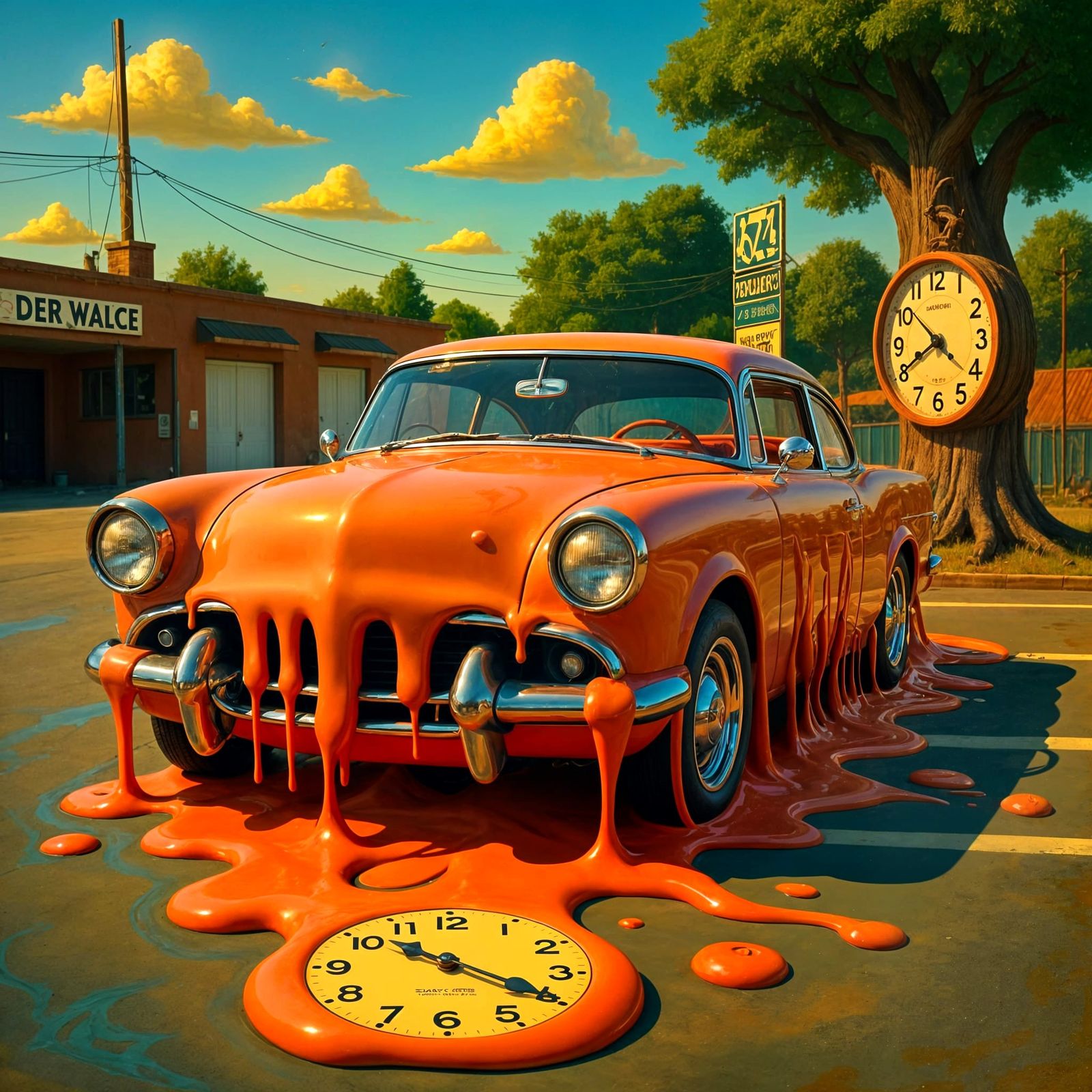 Melting car  by @Sherkhal