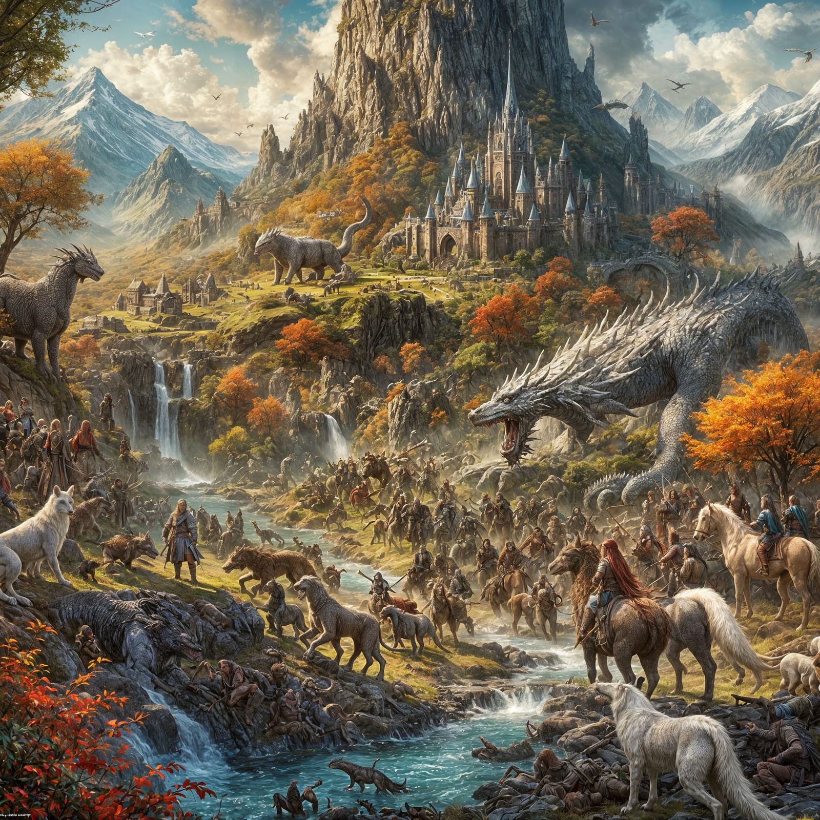 An epic scene from the Elder Days in Middle-earth, featuring...