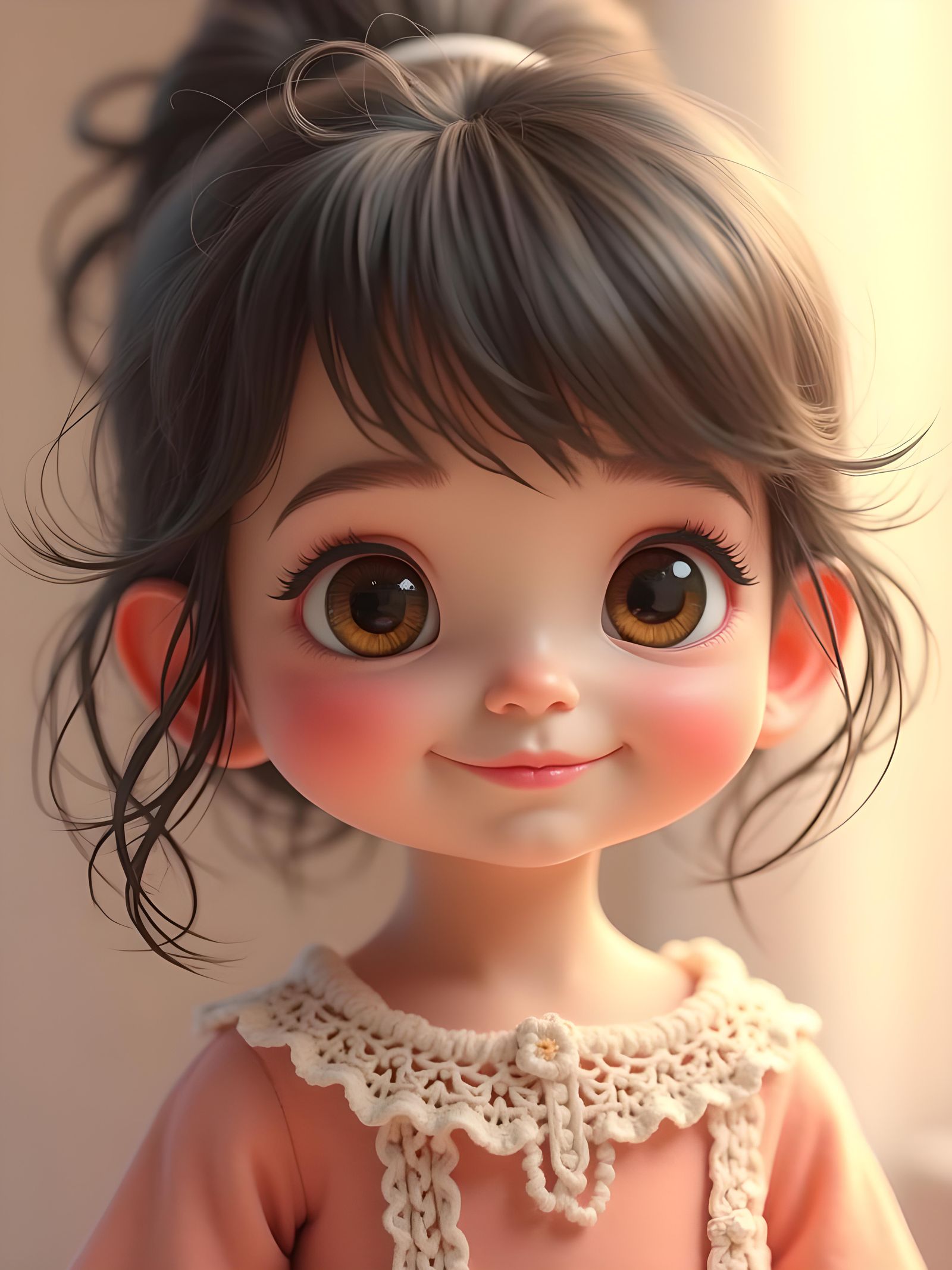 Ultra realistic, ultra detailed and ultra cute perfect littl...