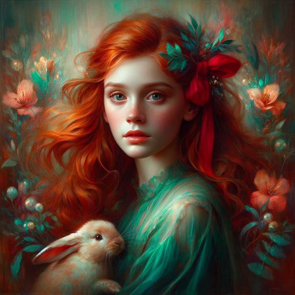 Girl with rabbit