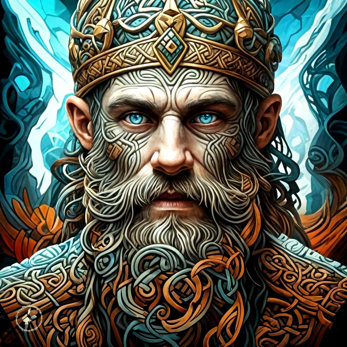 Blue-Eyed Icy Stare - Northern Warrior