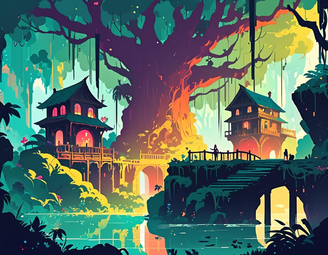 A fantastical jungle scene #2