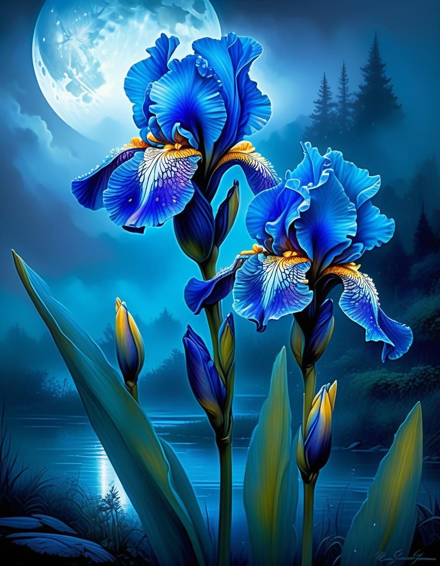 Azure iris  by @Hugo Raul