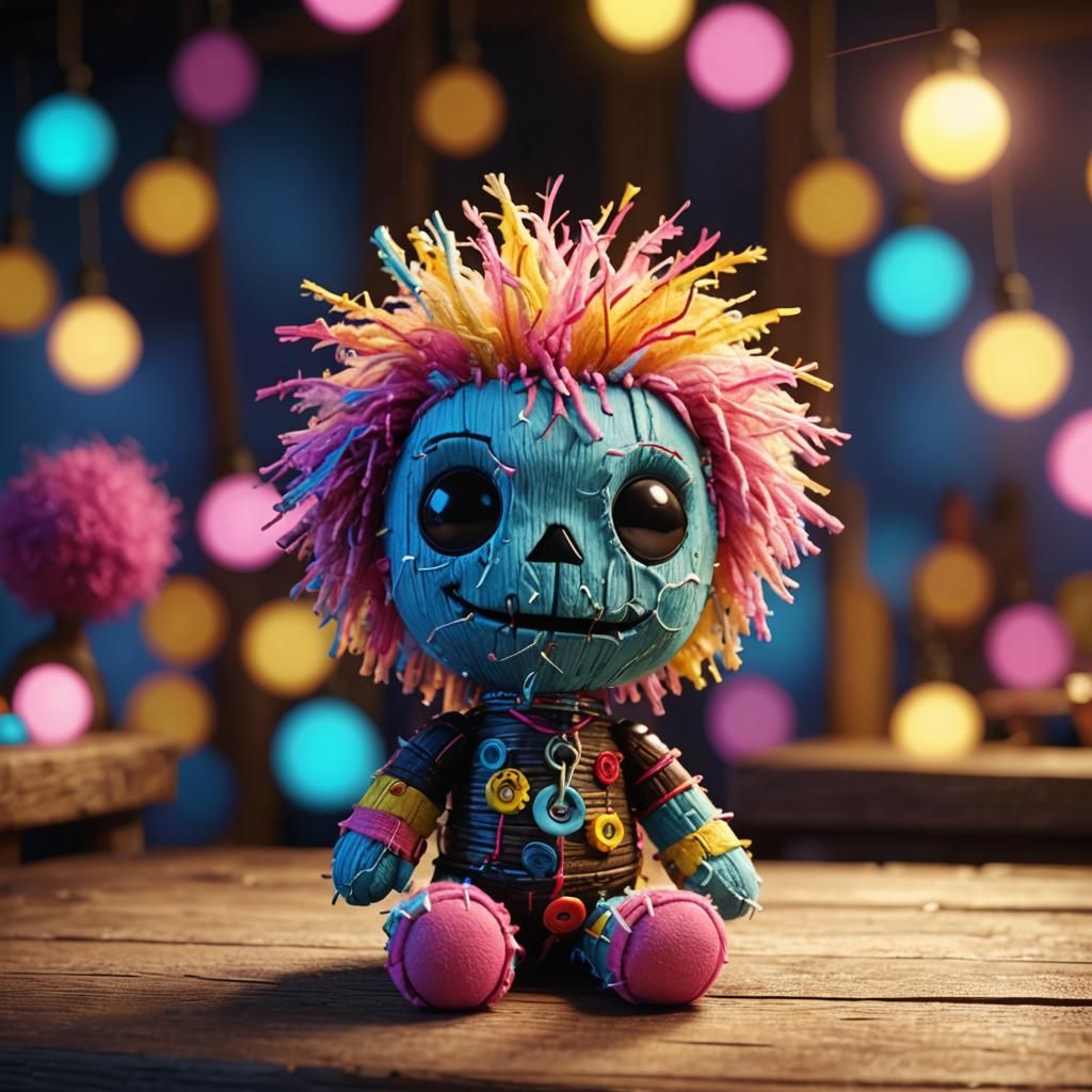 Cutte little fluffy vodoo doll