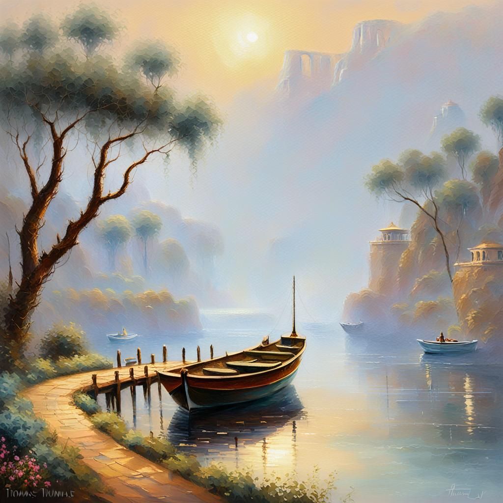 A lonely boat  by @uouo