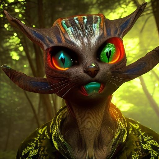 alien cat - AI Generated Artwork - NightCafe Creator