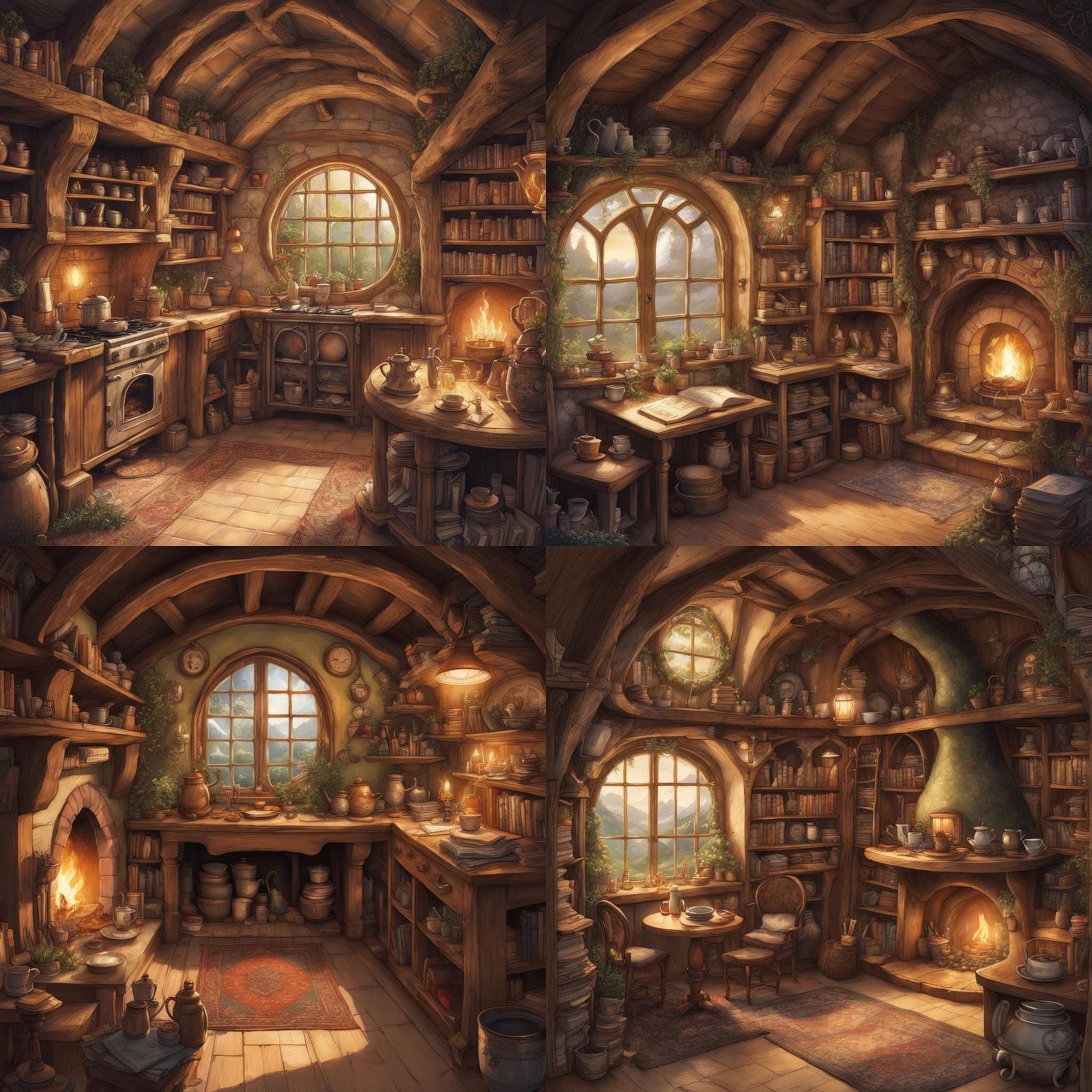 Hobbit Home 🏡 - AI Generated Artwork - NightCafe Creator