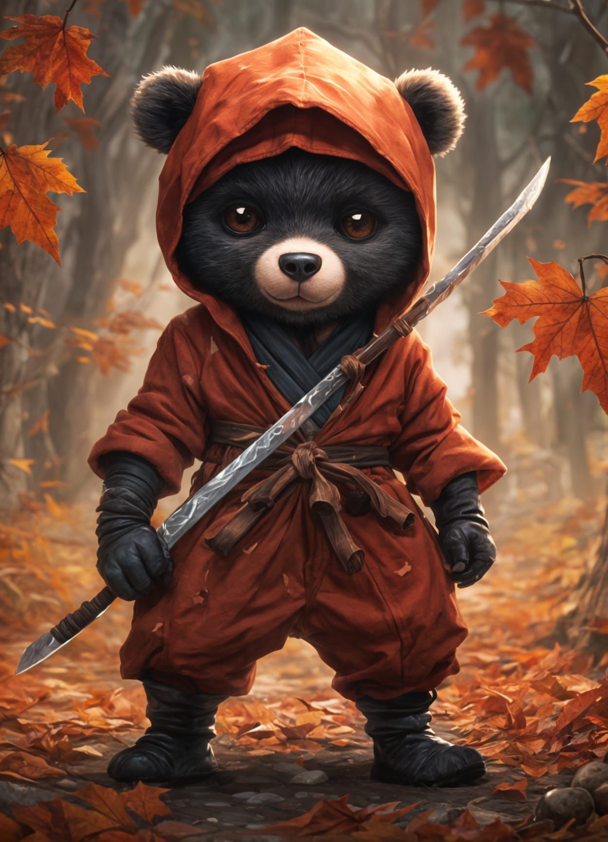 Chibi Ninja Bear