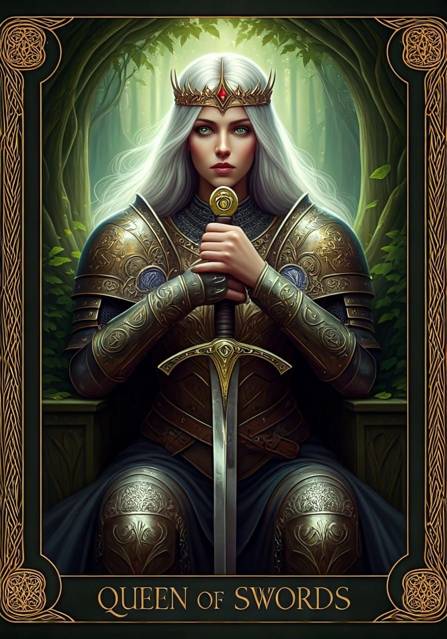 Tarot - Queen of Swords  by @Just a Dabbler