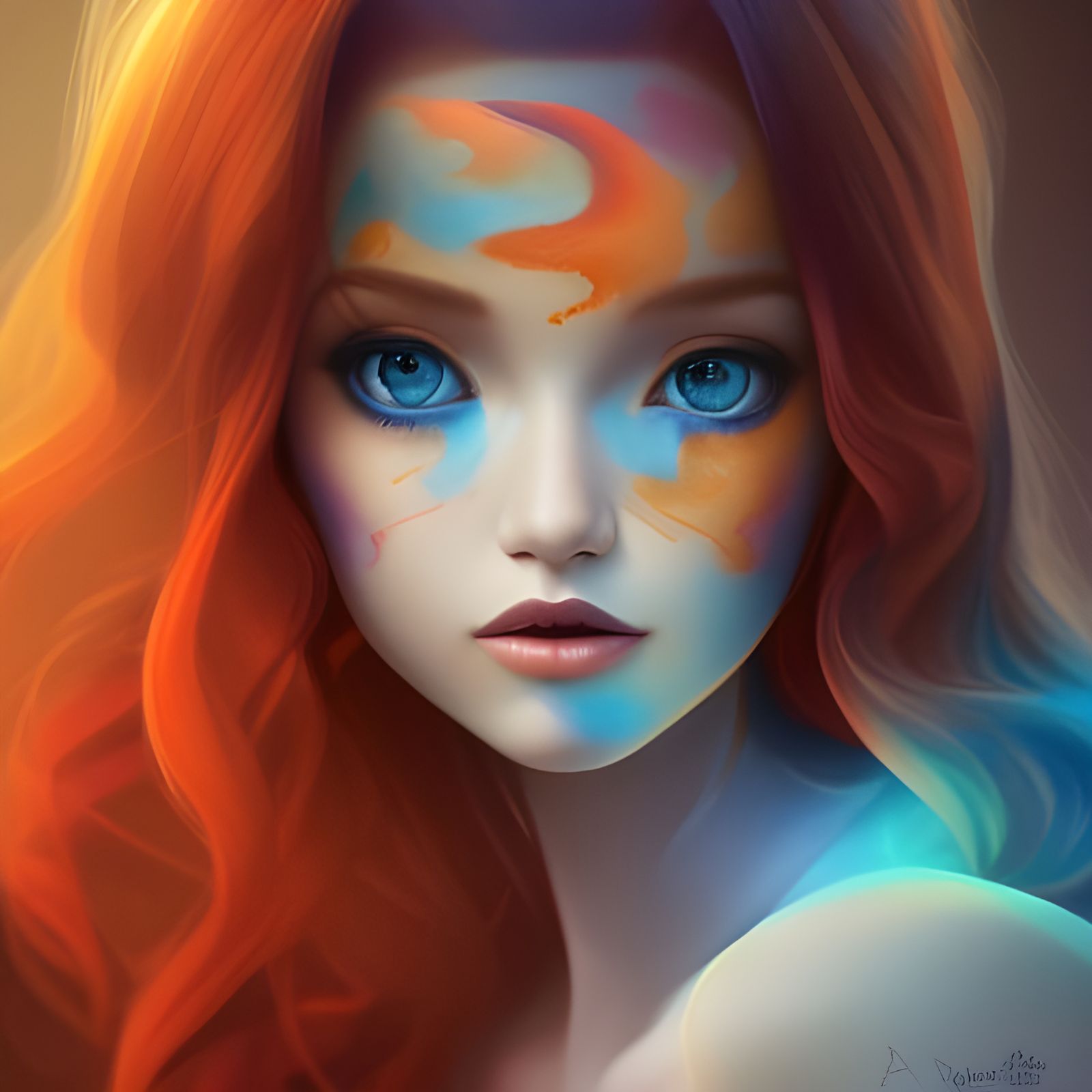 Painted face V4
