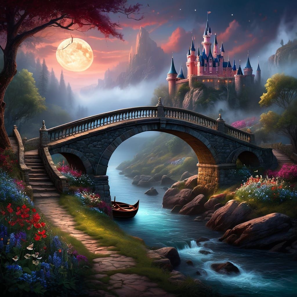 Old arched stone bridge