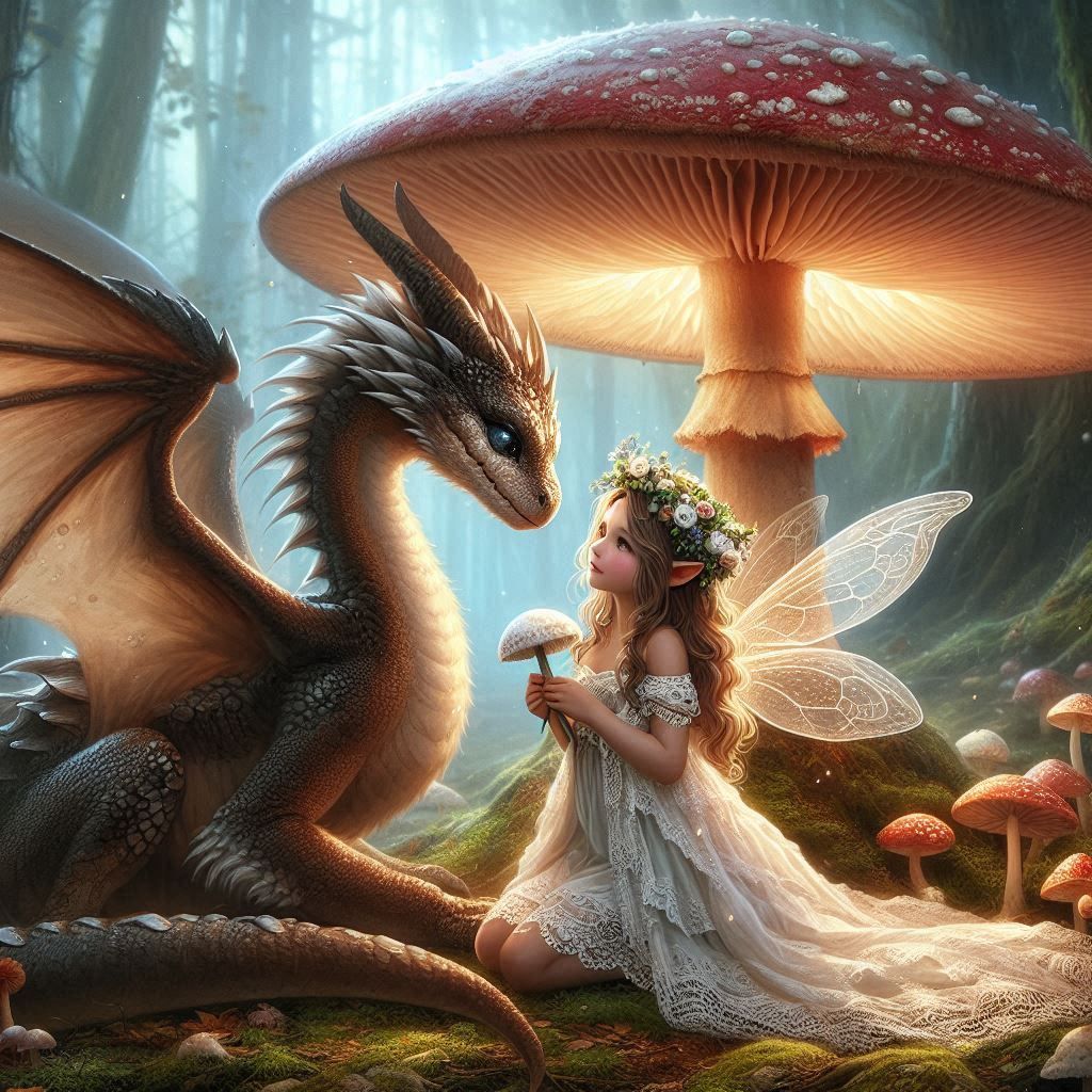 dragon and a fairy.