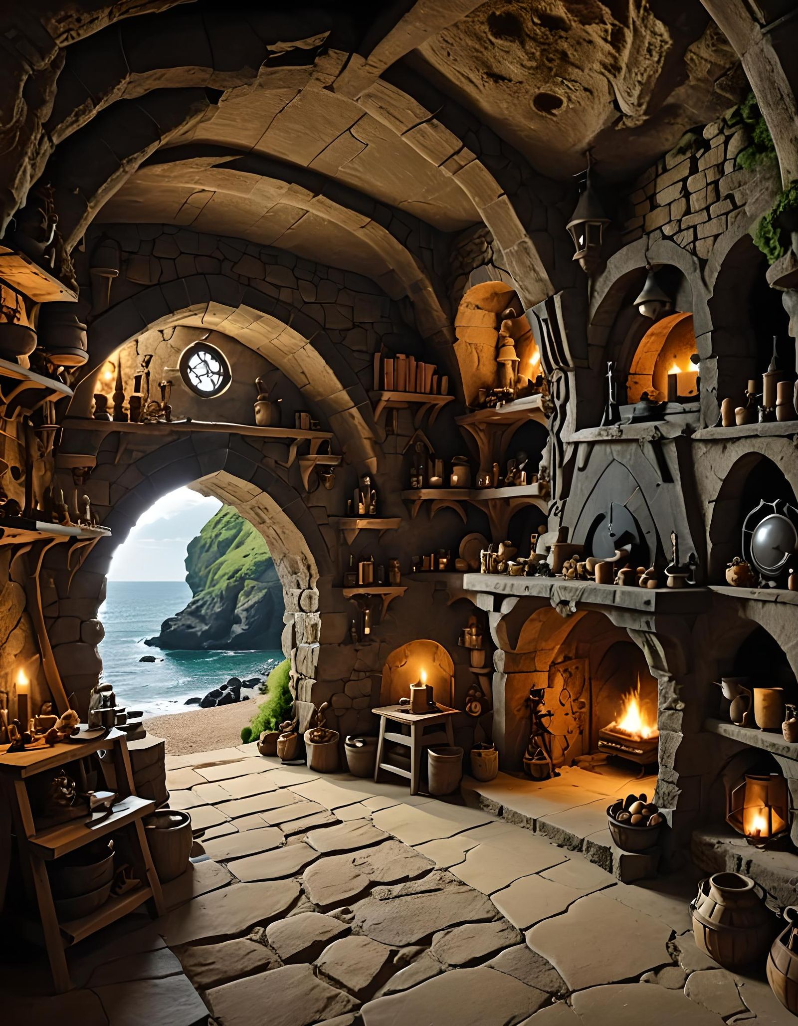 Cozy Coveside Cave  by @Username_Already_Taken