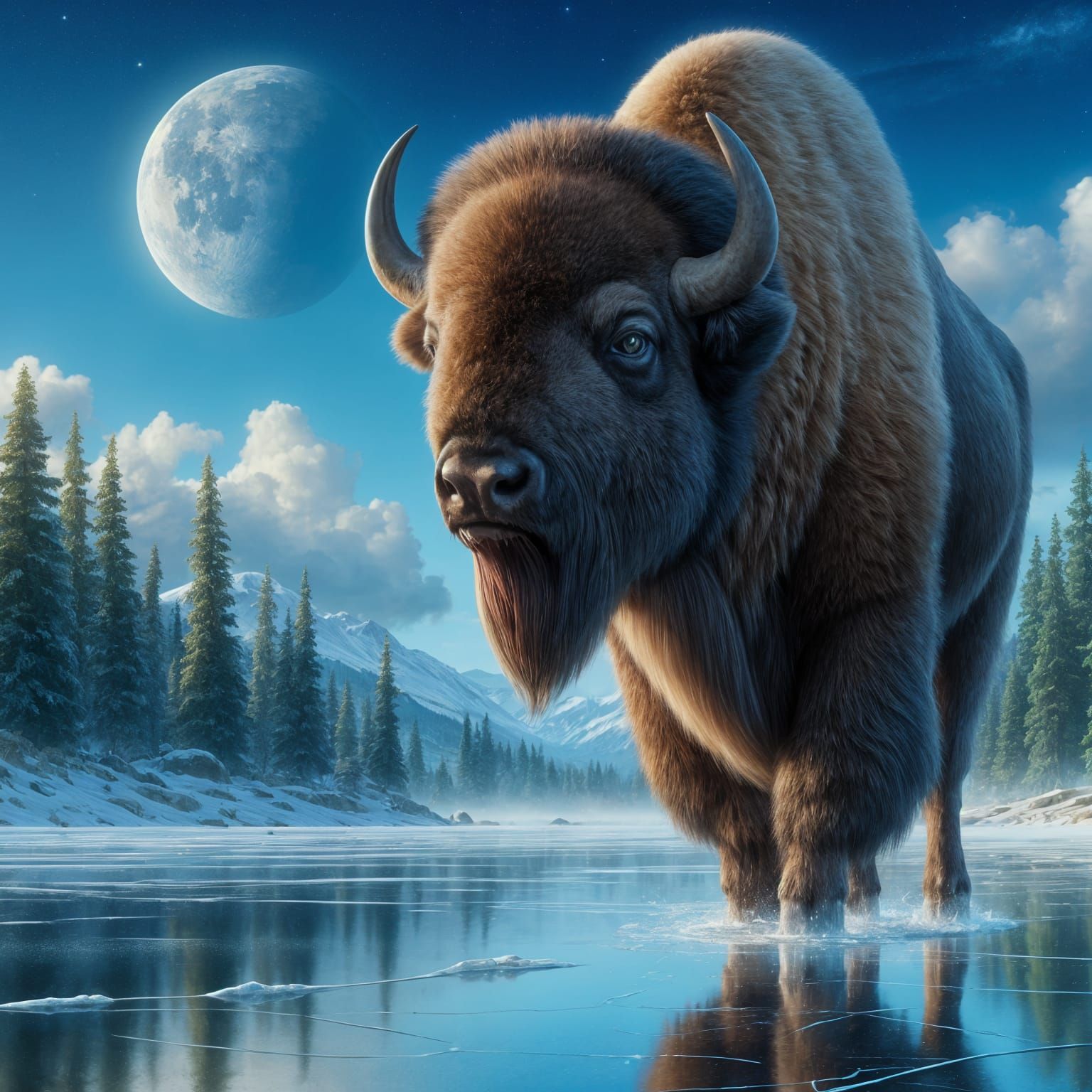 Bison on Ice