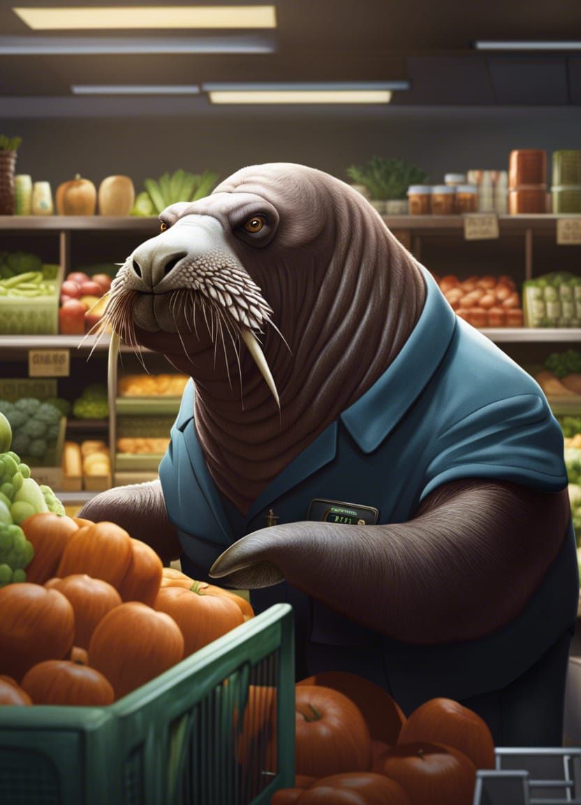 Walrus Stocking Produce  by @undefined