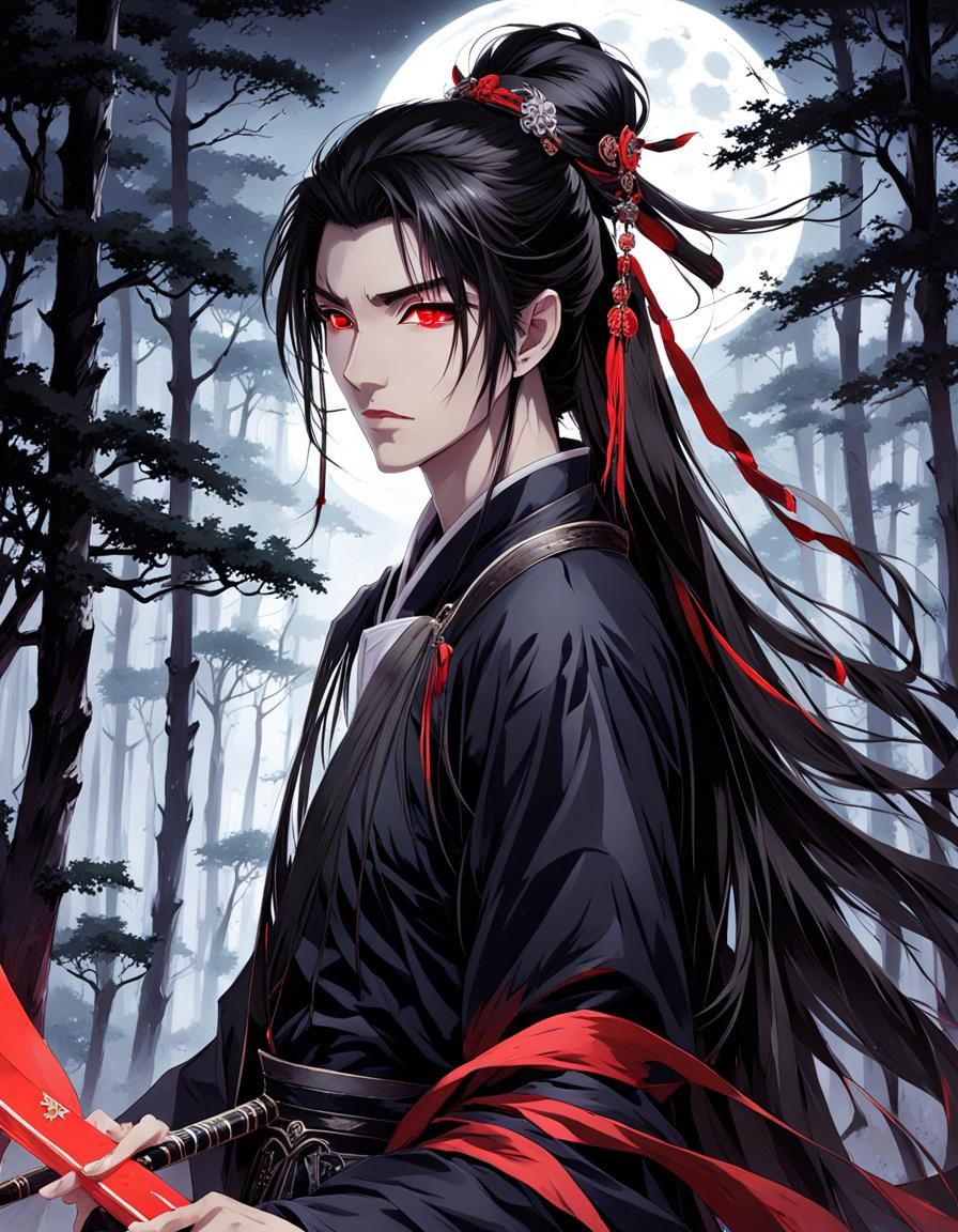 Gothic Anime: Wei Wuxian in Sinister Forest