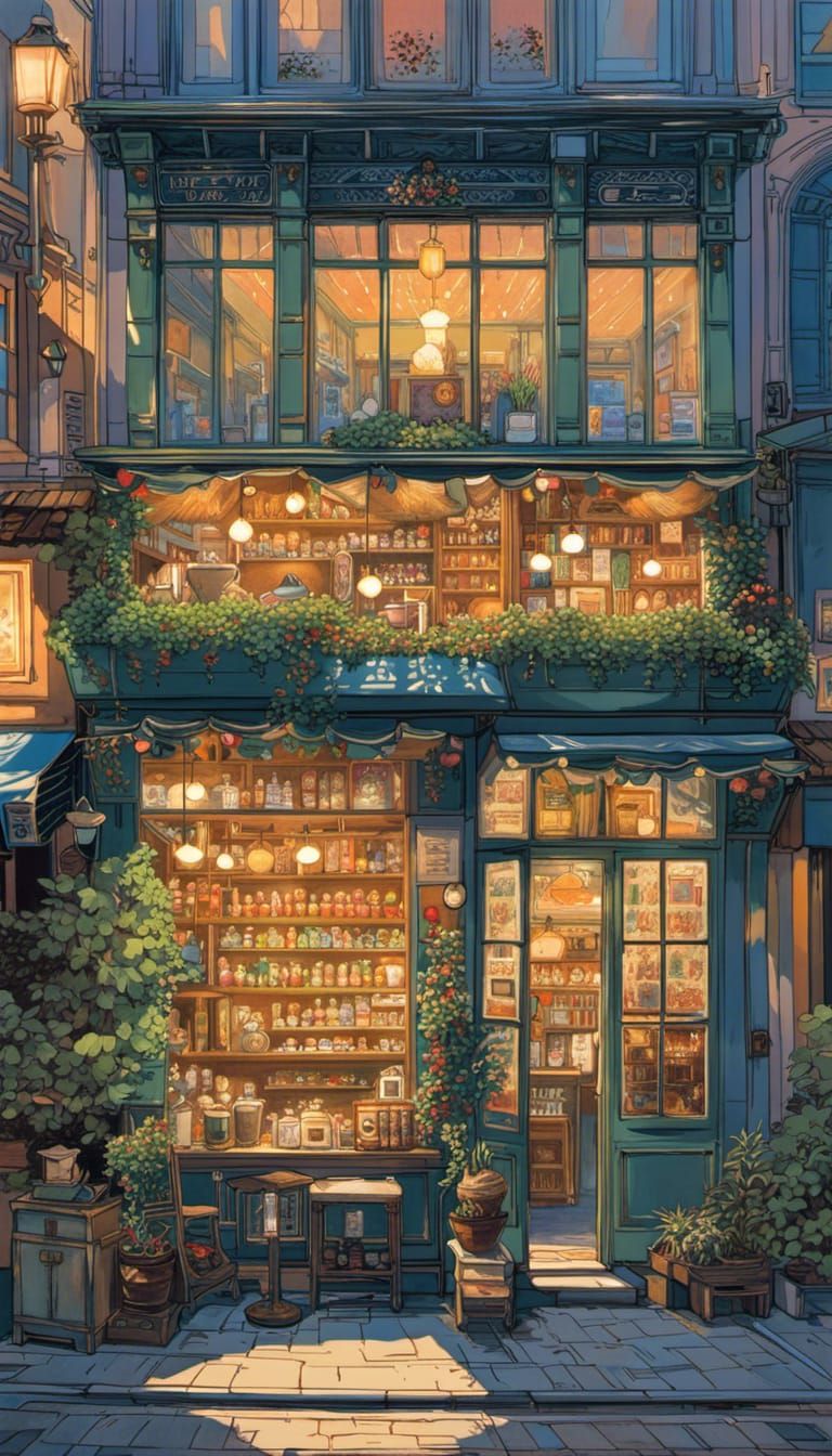 Cozy stores and store fronts - AI Generated Artwork - NightCafe Creator