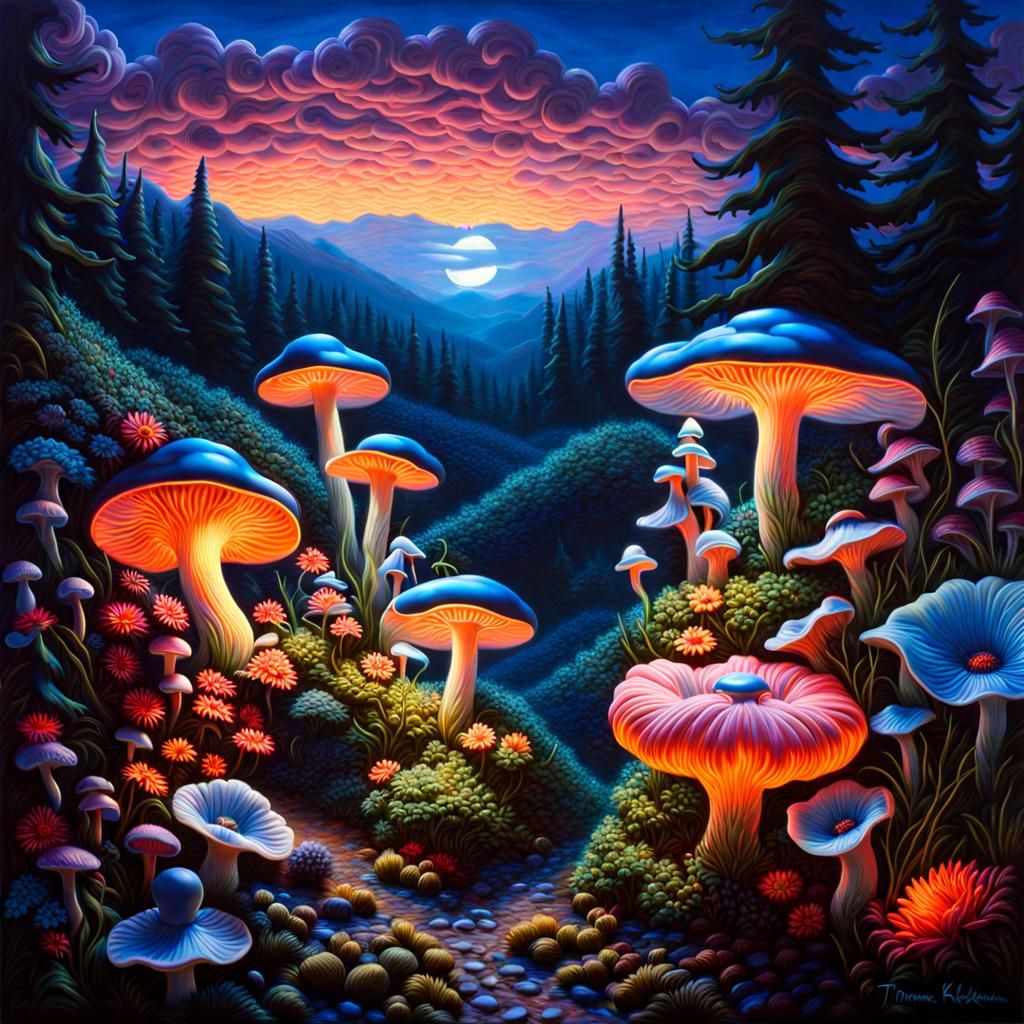 Mushrooms - AI Generated Artwork - NightCafe Creator