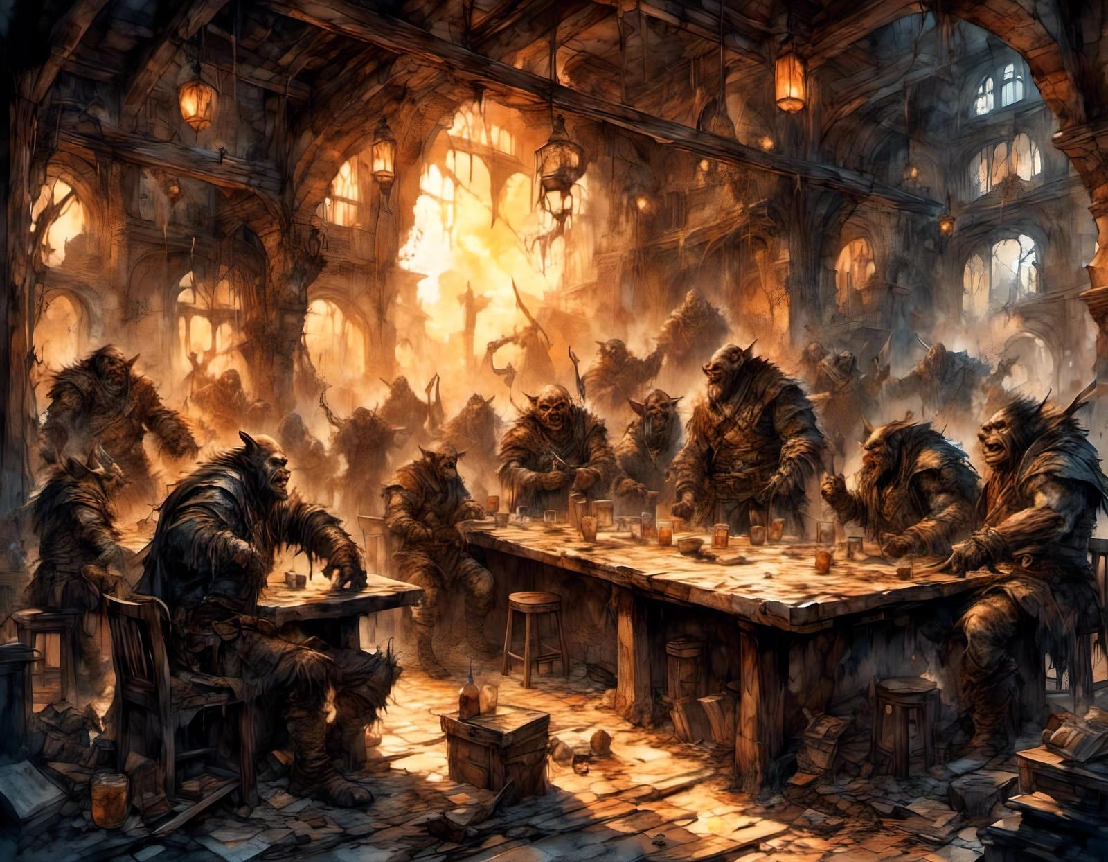 Angry Orcs have a Deliberation.
