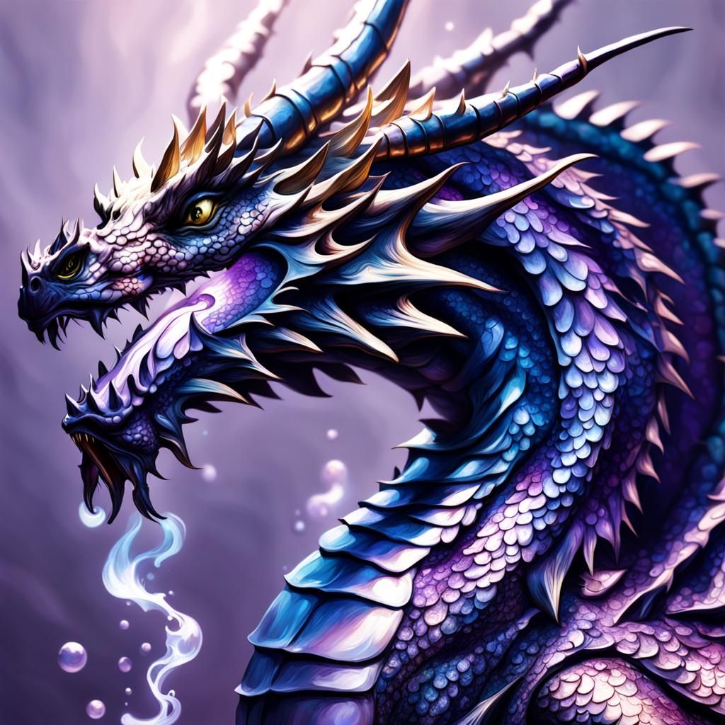 Pearlescent Dragon - AI Generated Artwork - NightCafe Creator