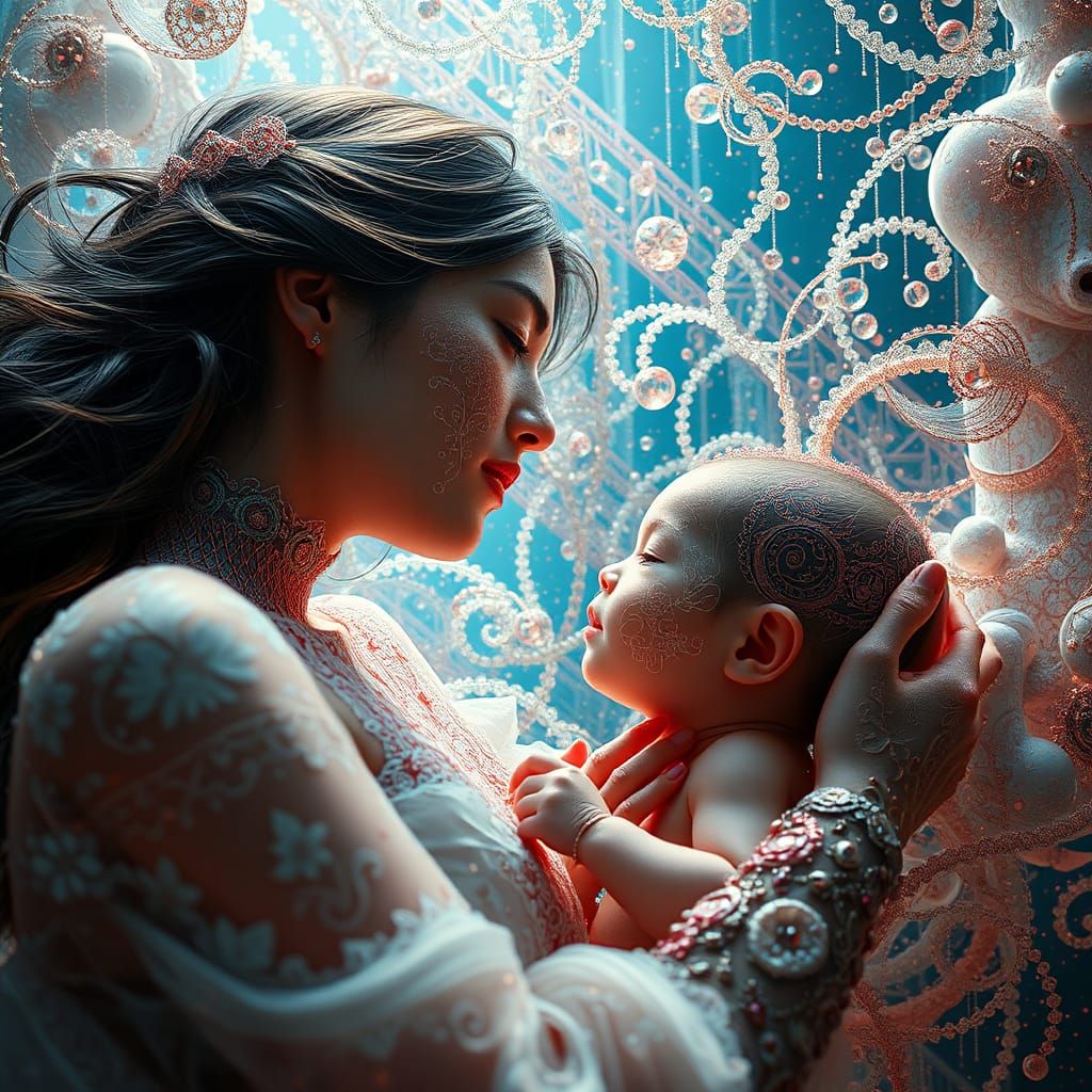 she becomes him, just born, breathing the first air in warped perspective with love exposure, Jennifer ...  by @blenta