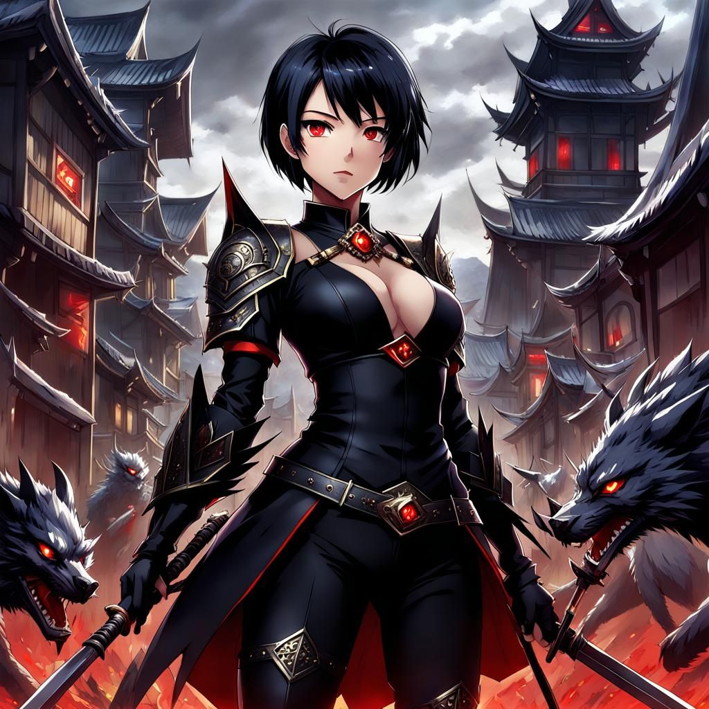 Moon invading the town with evil beasts  by @Moon Rabbit