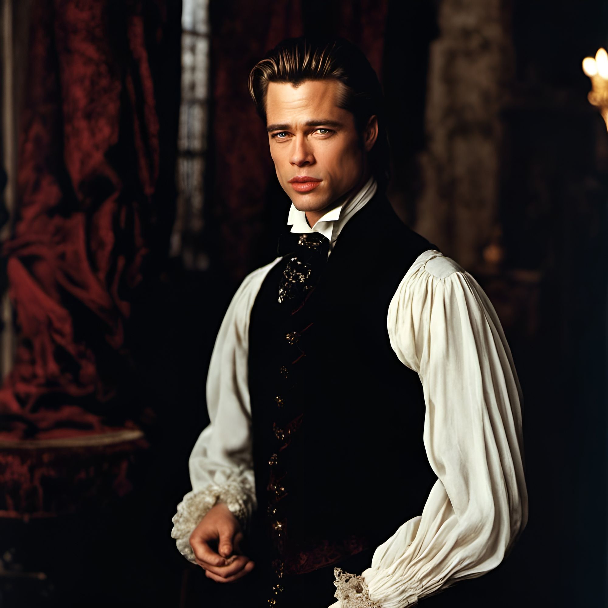 Brad Pitt as vampire Louis from 1994 Brad Pitt as vampire Louis from 1994
