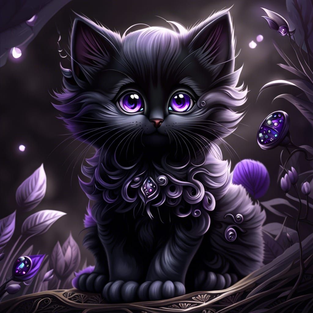 Soot The Kitten  by @Huginn