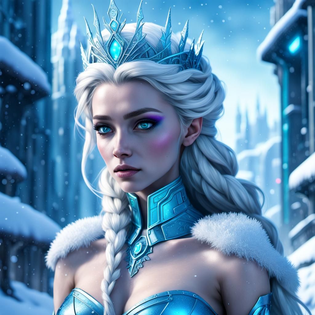 Cyber Elsa - AI Generated Artwork - NightCafe Creator