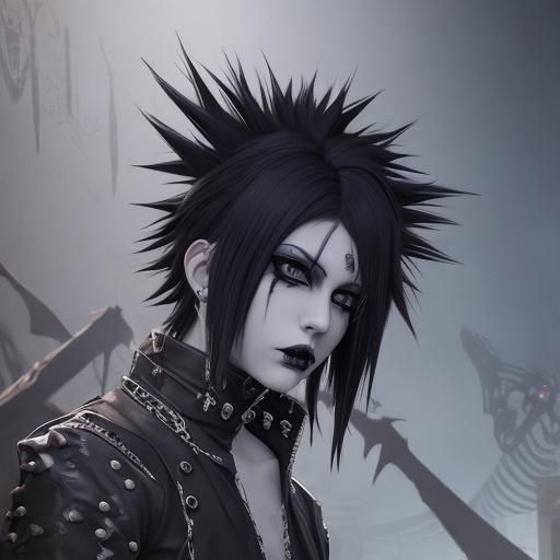 anime punk goth guy