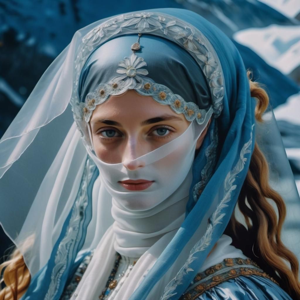 Beautiful girl with kokoshnik and veil Sandro Botticelli 