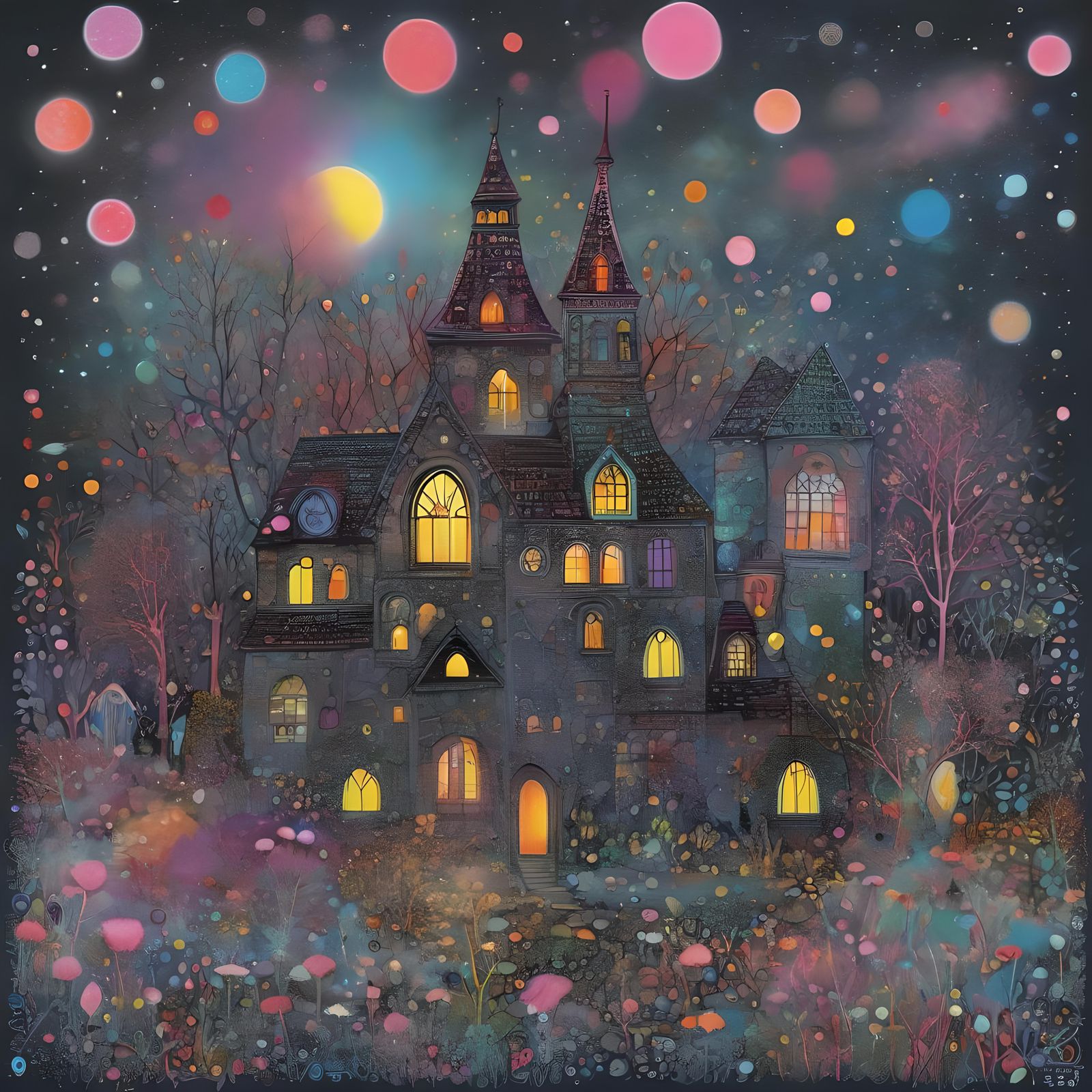 eyrie, noctilucent, porous, Memphis design, zentangle, Yvonne Coomber