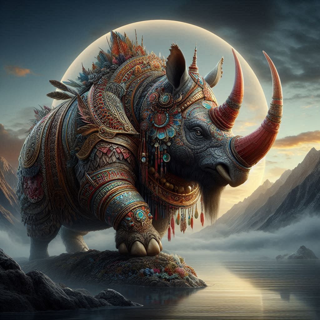 Bejewelled Rhino