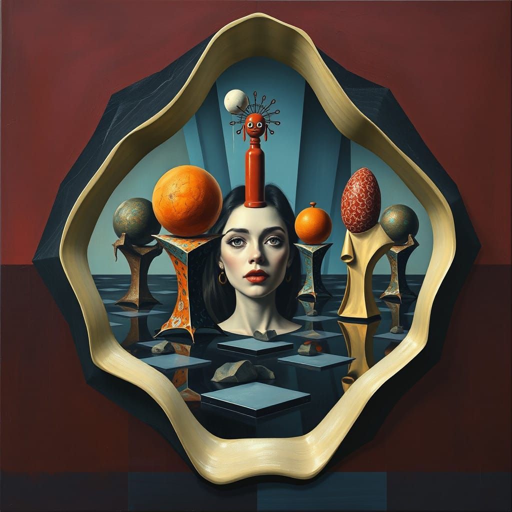 Surreal Dreamscapes in Cubist Style