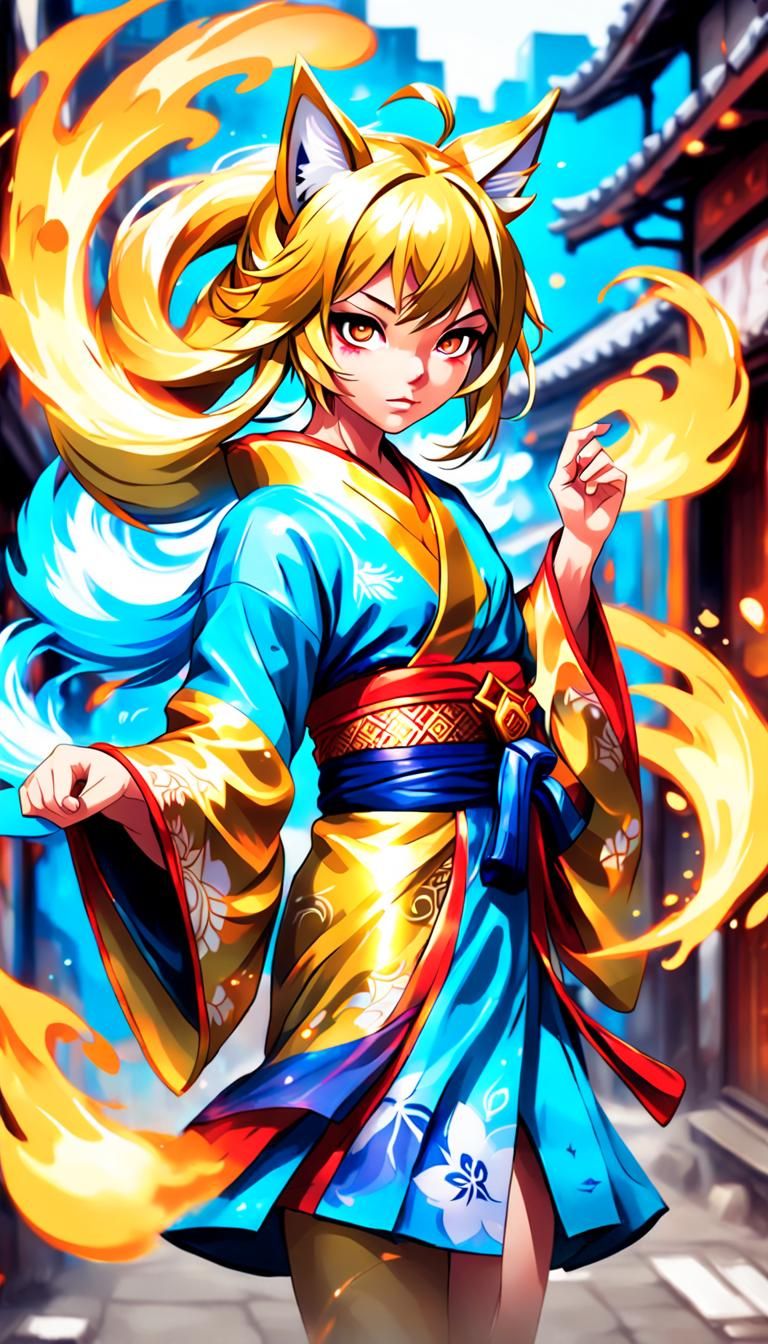 Anime styled Ahri!