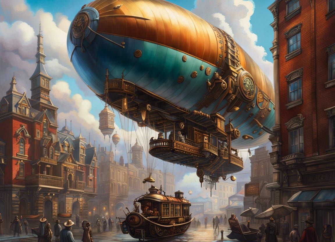 Public transport zeppelin  by @EscapeReality