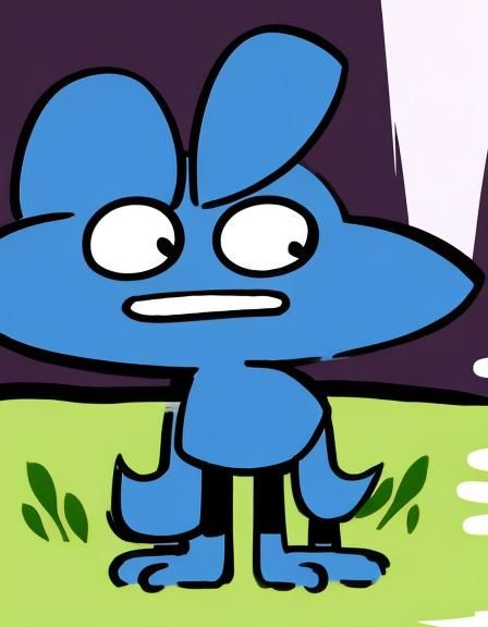 Serious and gentle flower character with a disobedient strea...