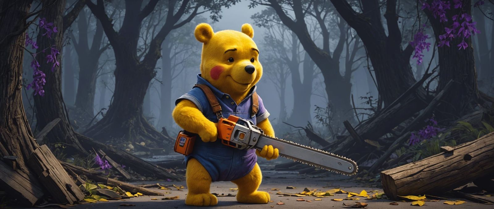 Winnie qui va retourner la foret