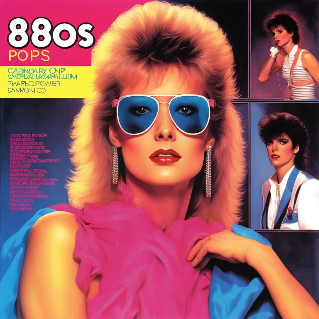 80s pop album cover