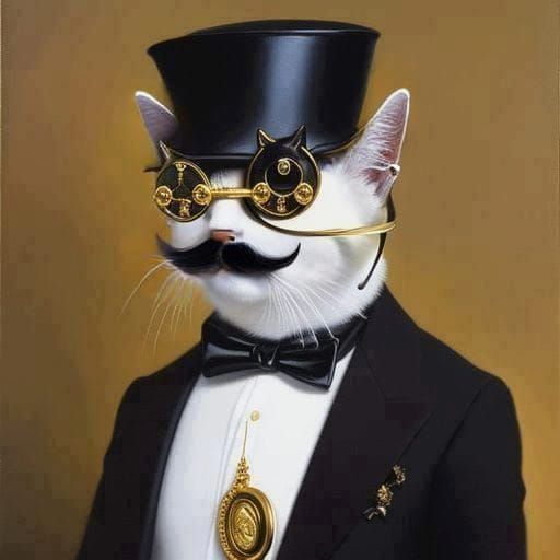 Fancy cat  by @RyeKing