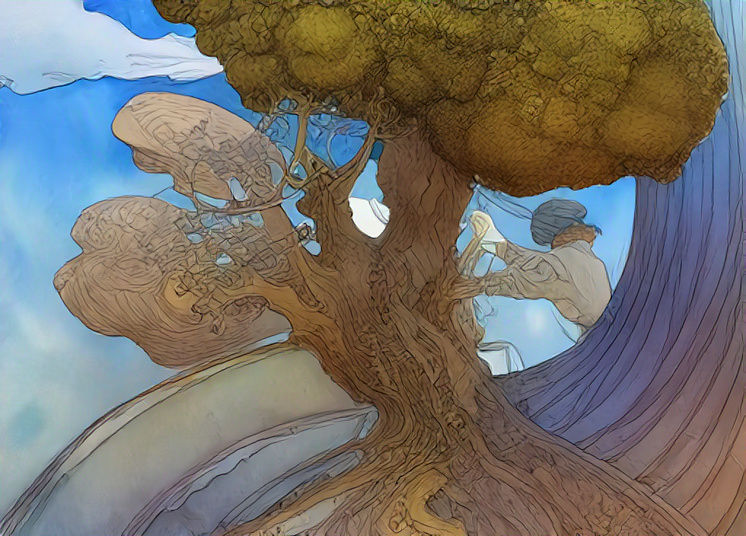 A mechanical tree. (Ib)