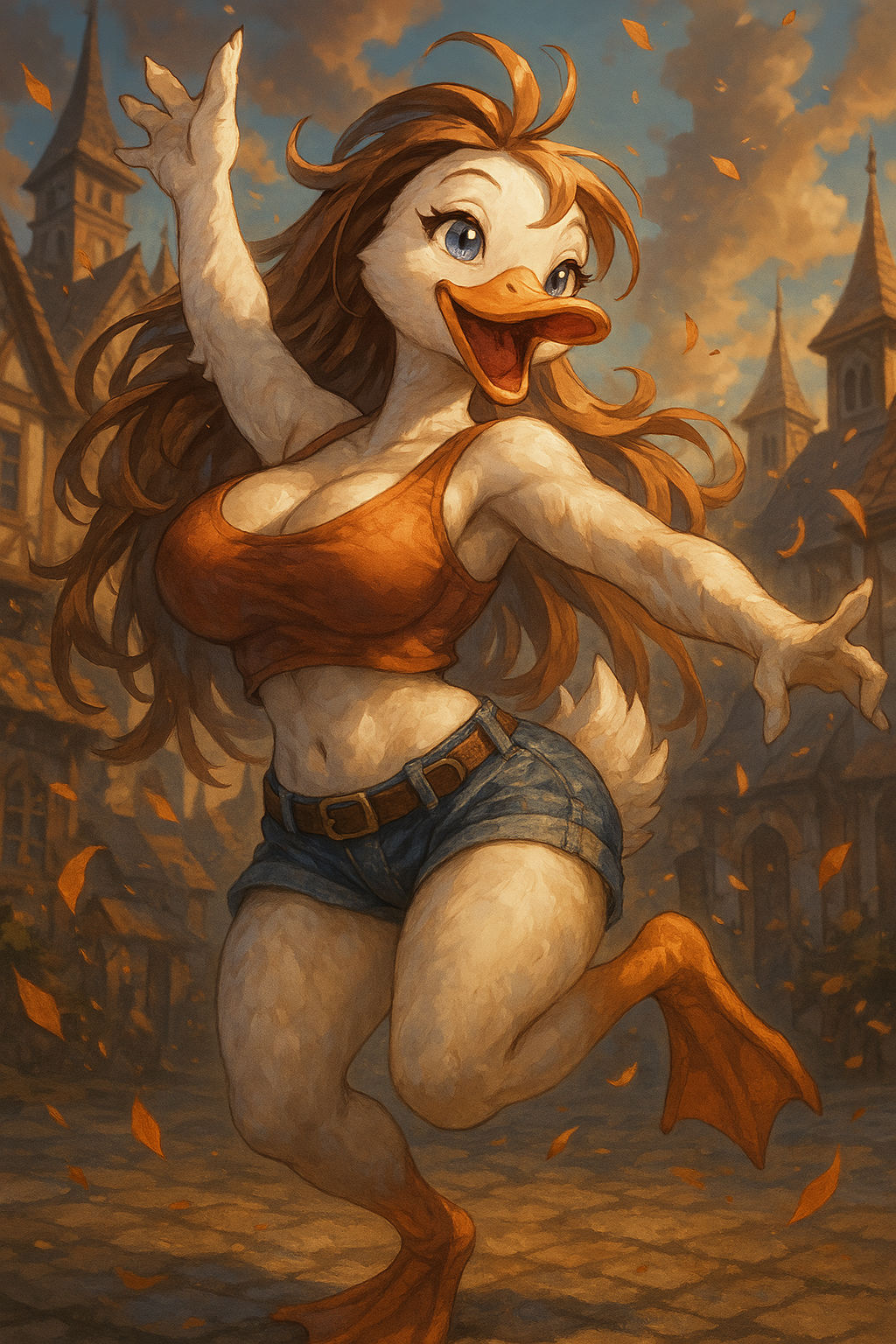 Dancing duck