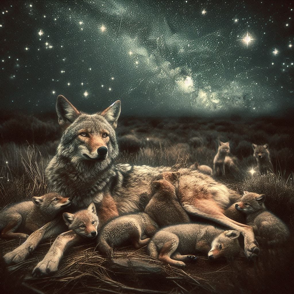 Family under the stars