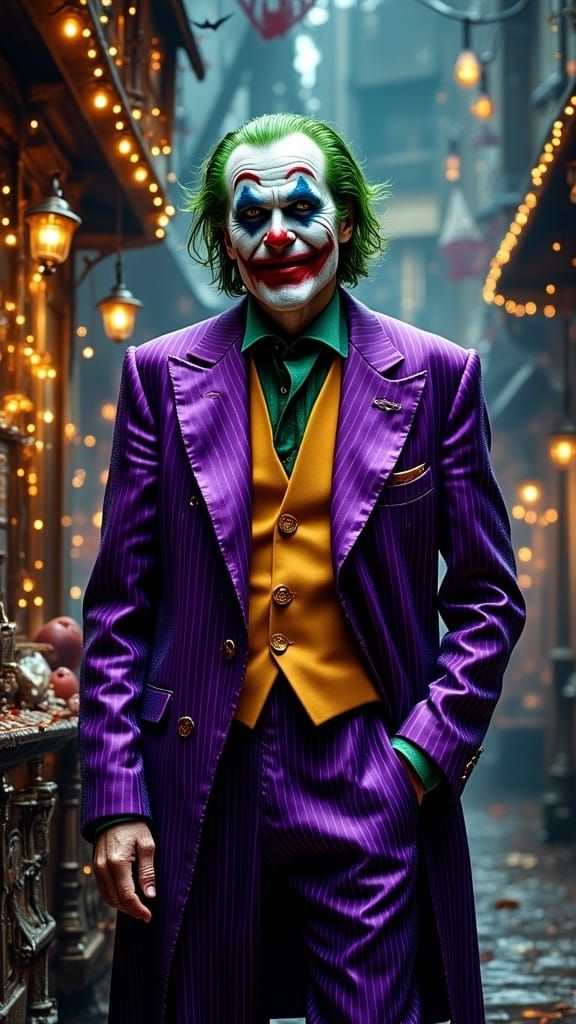 Beetlejuice in Pop Art Style with Maniacal Grin